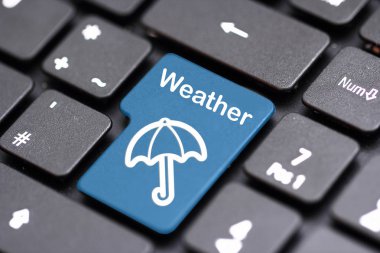 Mavi tuşun üzerindeki hava durumu sembolü 