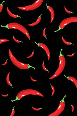 İzole arka plan üzerinde renkli biber duvar kağıdı