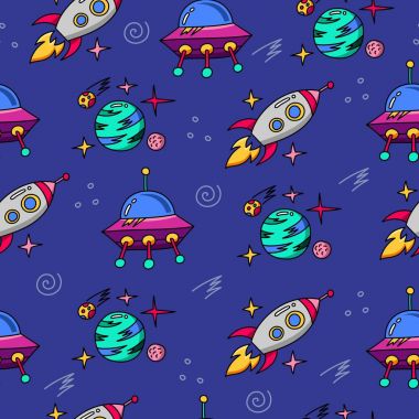 Alan karikatür desen sorunsuz vektör düz arka plan