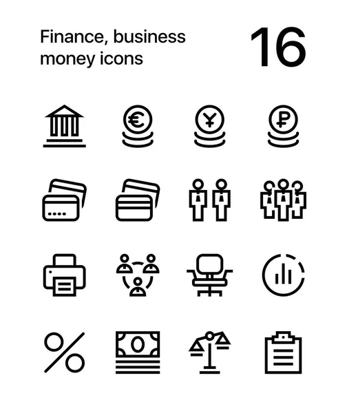 Finanzen, Wirtschaft, Geld-Icons für Web und Mobile Design Pack 3 — Stockvektor