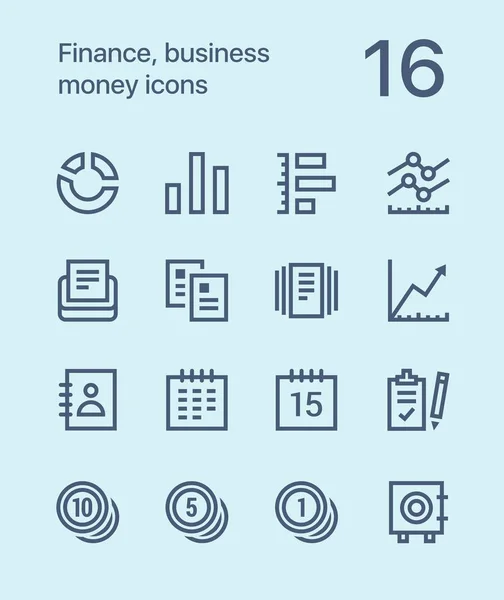 Skizzieren Finanzen, Wirtschaft, Geld-Icons für Web und mobiles Design Pack 2 — Stockvektor