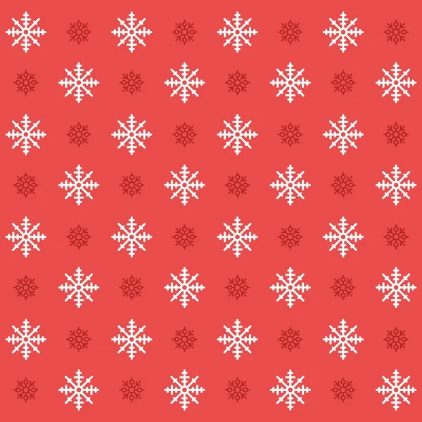 크리스마스 아이콘 원활한 눈송이 패턴을 설정합니다. 크리스마스 아이콘 벡터 평면 배경 — 스톡 벡터