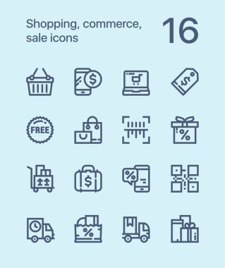 Anahat alışveriş, ticaret, web ve mobil tasarım satış simgelerini pack 2