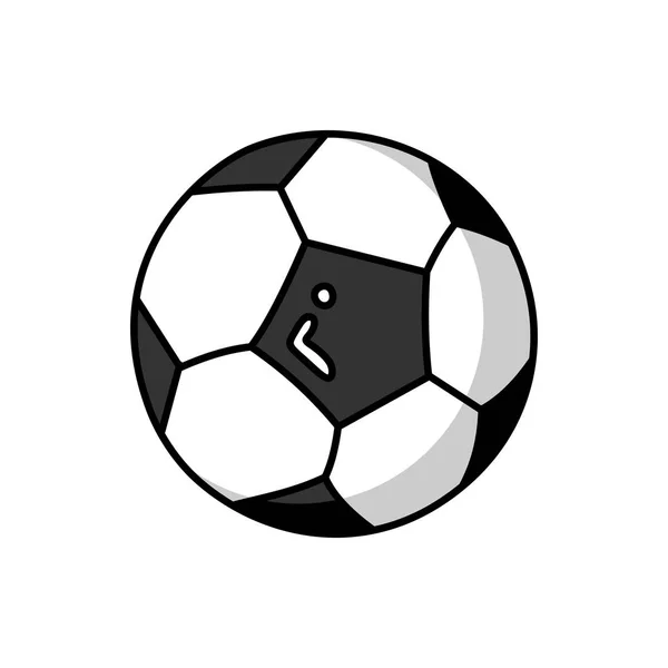 Fußball cartoon bunt flachen Vektor Sport Illustration für Dekoration und Design auf isoliertem weißem Hintergrund — Stockvektor