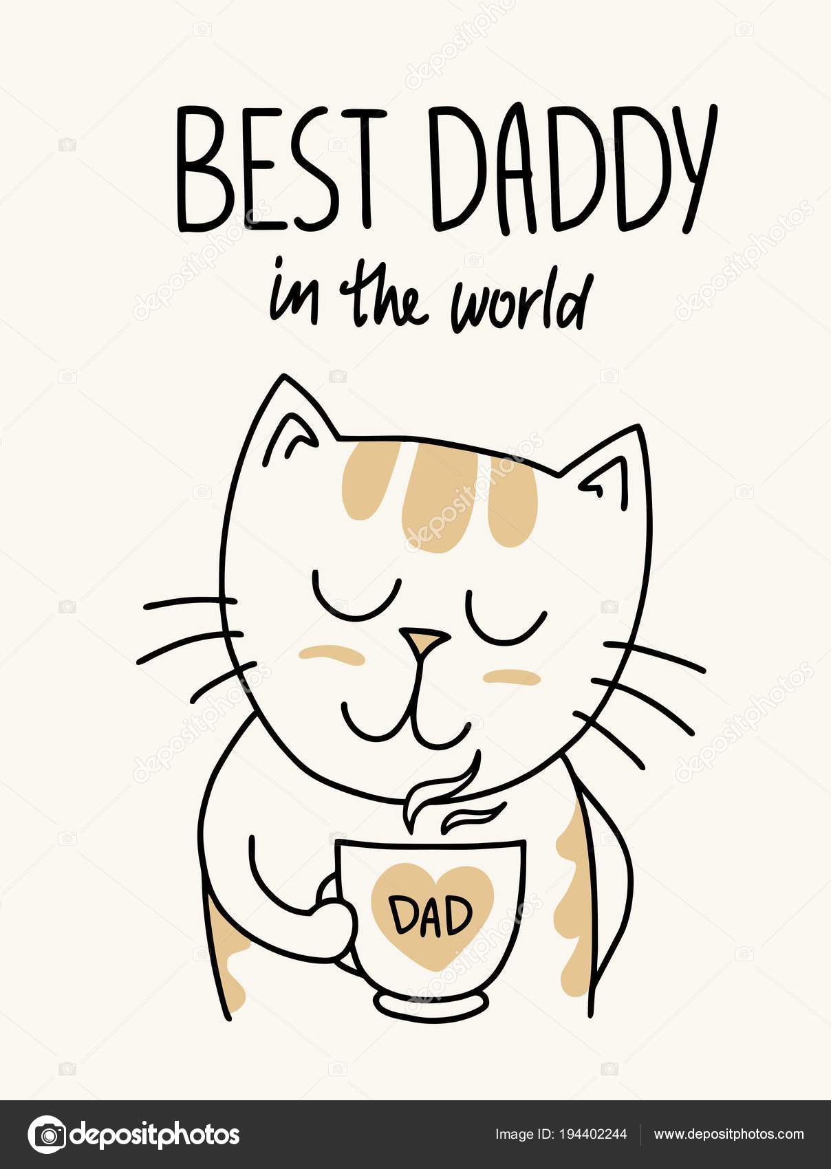 happy fathers day cat dad