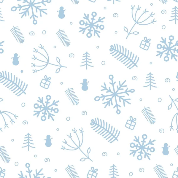 Fondo Invierno Sin Costuras Año Nuevo Papel Regalo Navidad Con — Vector de stock