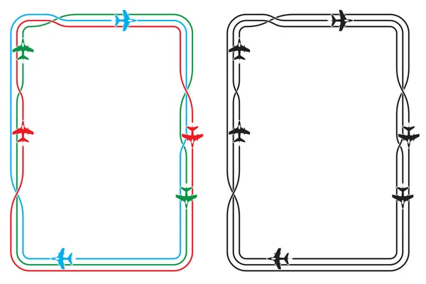 Simple jet border — Stock Vector