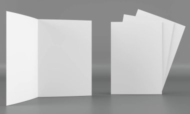 Broşür mockup. Önden Görünüm.