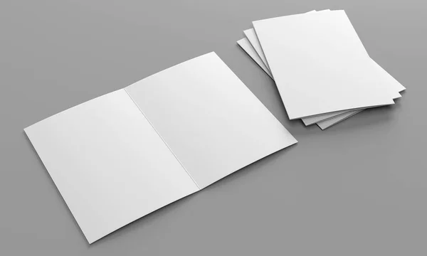 Leaflet mockup. Perspective view. — Stock Photo, Image