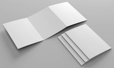 Broşür mockup. Perspektif Görünümü.