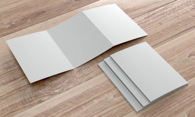 Broşür mockup. Perspektif Görünümü.