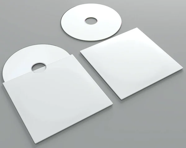 CD Dvd Disc πακέτο κοροϊδεύω. Προβολή προοπτικής. — Φωτογραφία Αρχείου