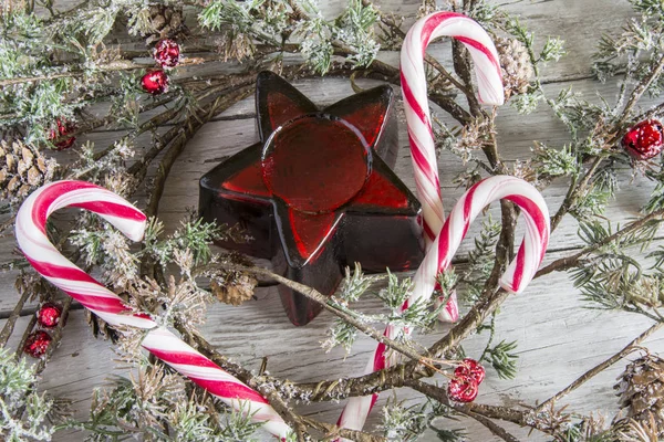 Kerstmis decoratie snoep — Stockfoto