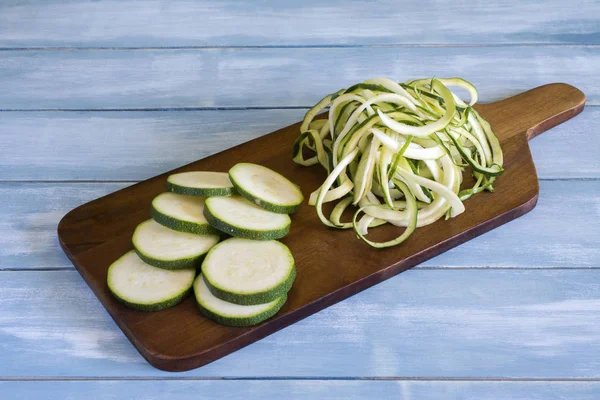 Fresh Sliced Zucchini Raw — Stock Photo, Image