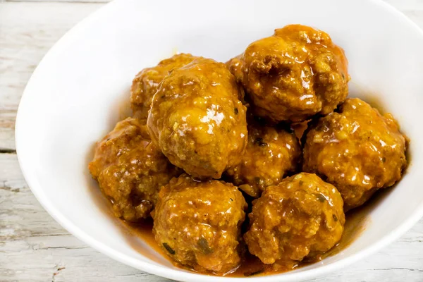 Meatballs braised with vegetable sauce — Stock Image Meatballs Braised Vegetable Sauce Royalty Free Stock Photos
