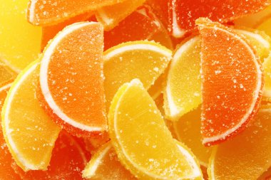 Marmelat limon dilimleri şeklinde.