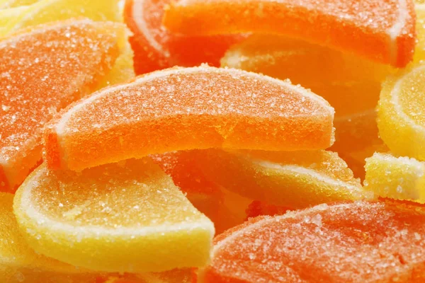 Marmelad i form av citronskivor. — Stockfoto