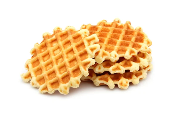 Waffles frescos isolados closeup . — Fotografia de Stock