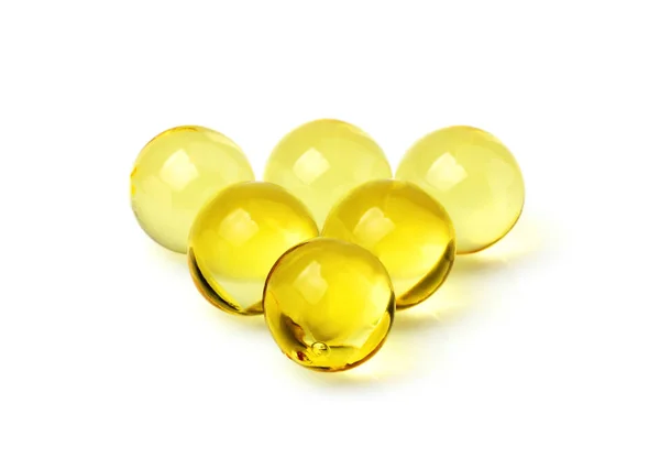 Fish oil capsules isolated. — Stock Photo, Image