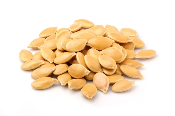 Heap of pumpkin seeds isolated . — Stock Photo, Image