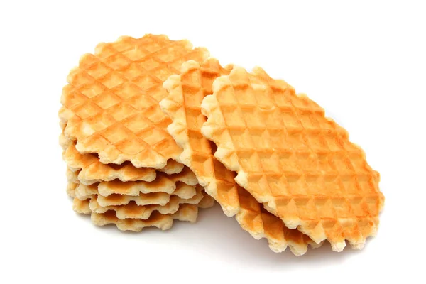 Belgian waffles isolated close-up. — Stock Photo, Image