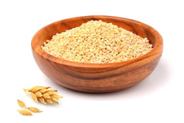 Pearl arpa kulak ahşap kase.