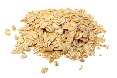 İzole yulaf gevreği yakın çekim.