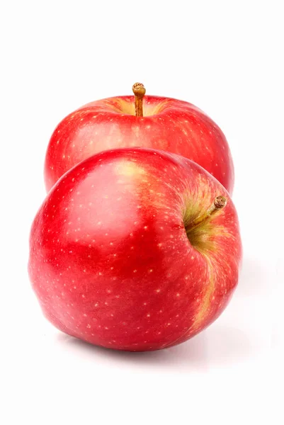 Two fresh red apple Richard isolated. — Stock Photo, Image