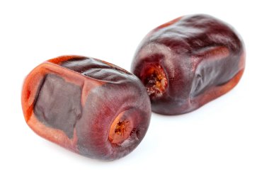 Kuru tarihleri kadar izole yakın meyve.