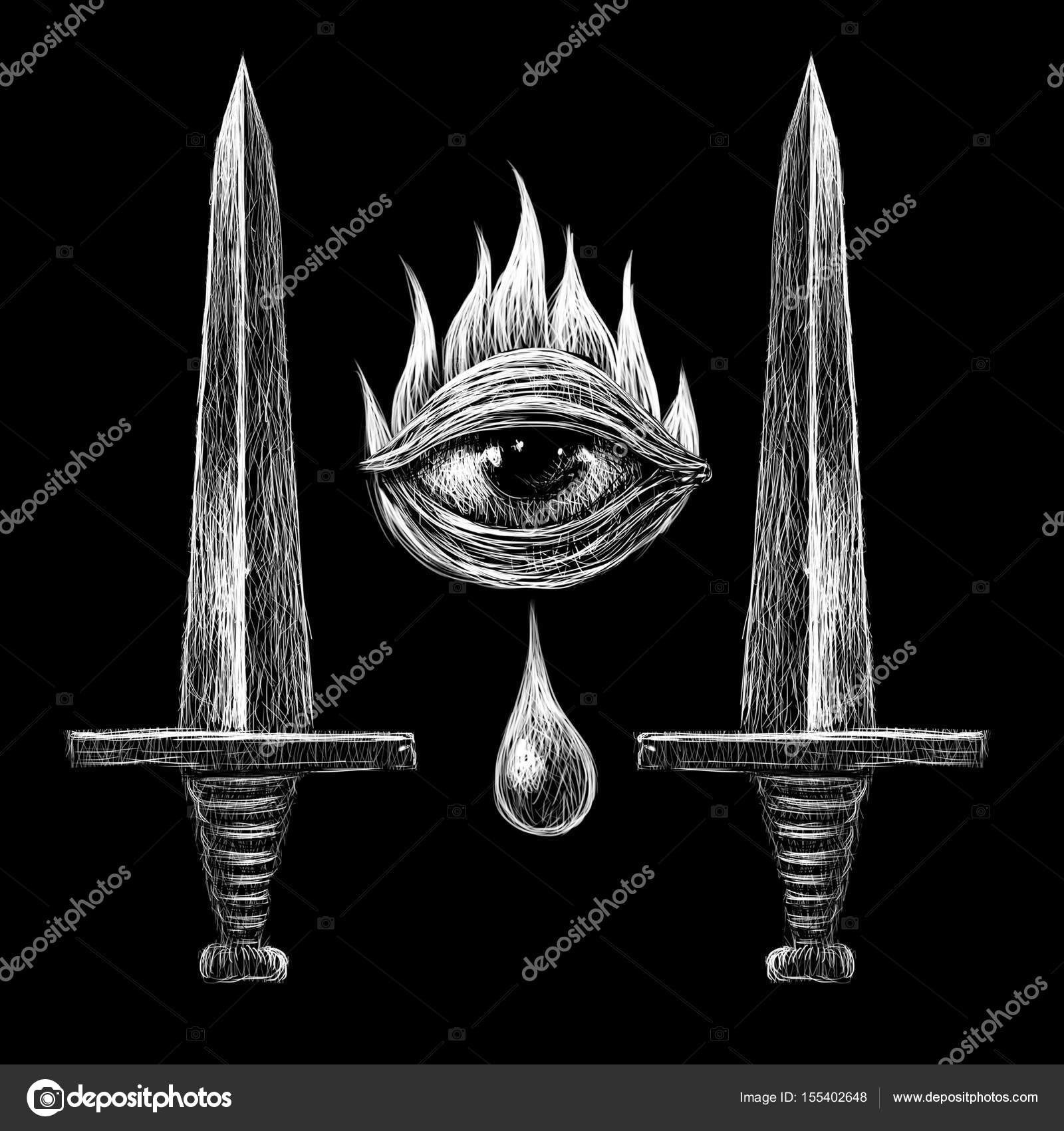 Mystische Symbole gesetzt Stockfotografie lizenzfreie Fotos