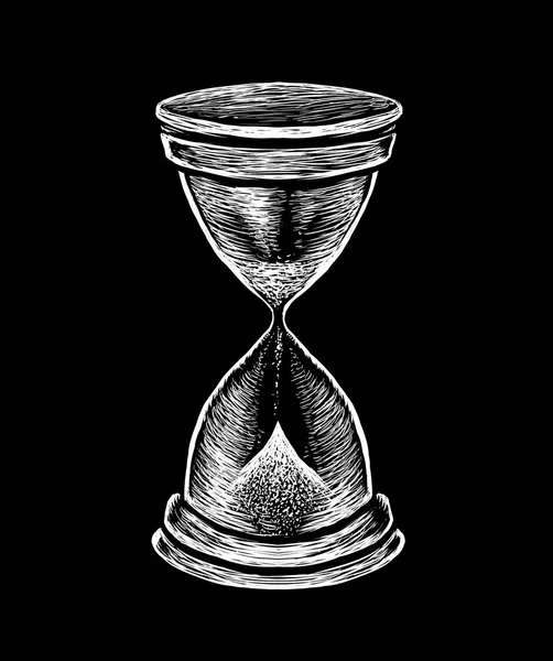 Hourglass engraving illustration — Stock Photo, Image