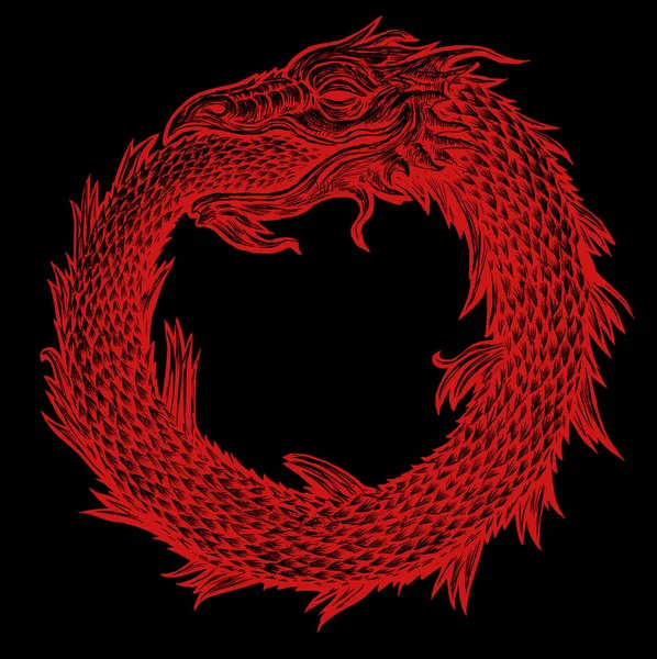 Ouroboros. Antico segno mistico — Foto Stock