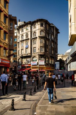 İsveç 'teki Stockholm şehrinin sokak manzarası