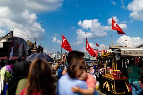 Bandera Turkey Estambul Turquía —  Fotos de Stock