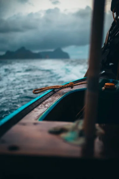 Морські Хвилі Човен Фоні — стокове фото