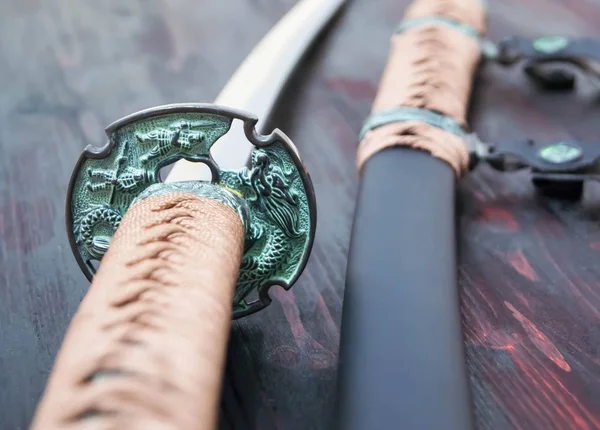 Katana samurai sword Katana samurai zwaard — Stockfoto