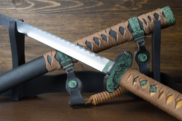 Espada Del Samurai Armas Japonesas Medievales —  Fotos de Stock