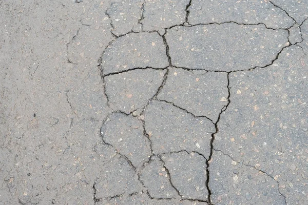 Rachaduras Pavimento Pobres Superfícies Rodoviárias — Fotografia de Stock