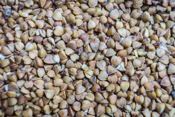 Buckwheat Von Raw Buckwheat Grains Close Macro Background — Stock Photo, Image