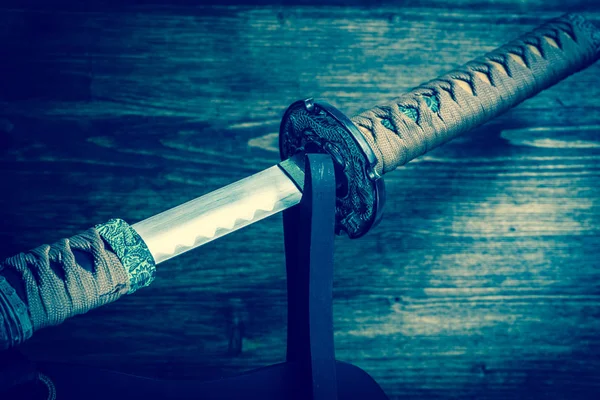 Espada dos samurais. Armas japonesas medievais . — Fotografia de Stock