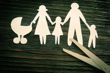 Ailenin dağılması. Boşanma. Bölüm çocuk.