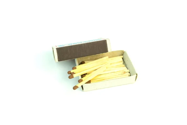 Wooden matchsticks with the sulphur. Photo on white background. — Stock Photo, Image