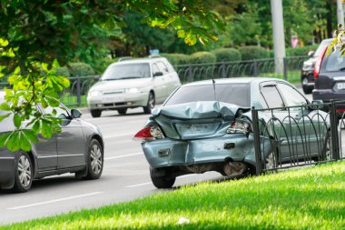 Trafik kazasından sonra çekilmiş bir fotoğraf..
