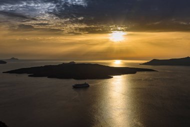 Kasaba güzel günbatımı