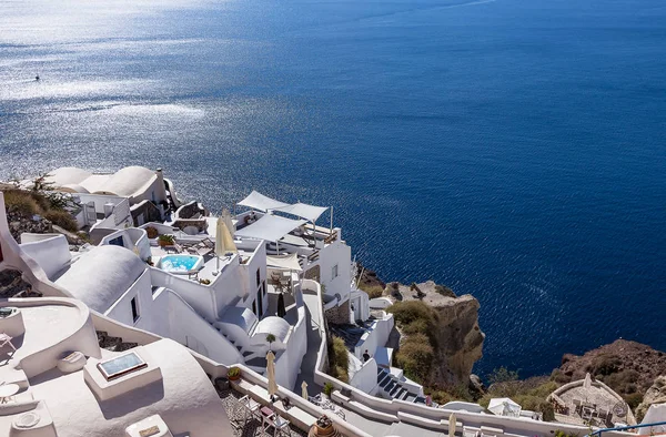 Hihetetlenül romantikus Santorini-sziget, Görögország — Stock Fotó