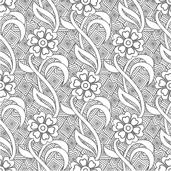 Varrat nélküli mintás damaszt. gyönyörű design pattern — Stock Vector