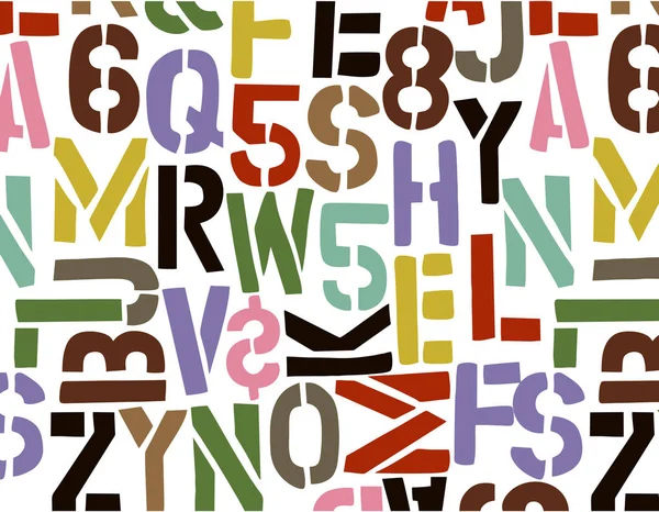 Patrón del alfabeto con fondo blanco — Archivo Imágenes Vectoriales
