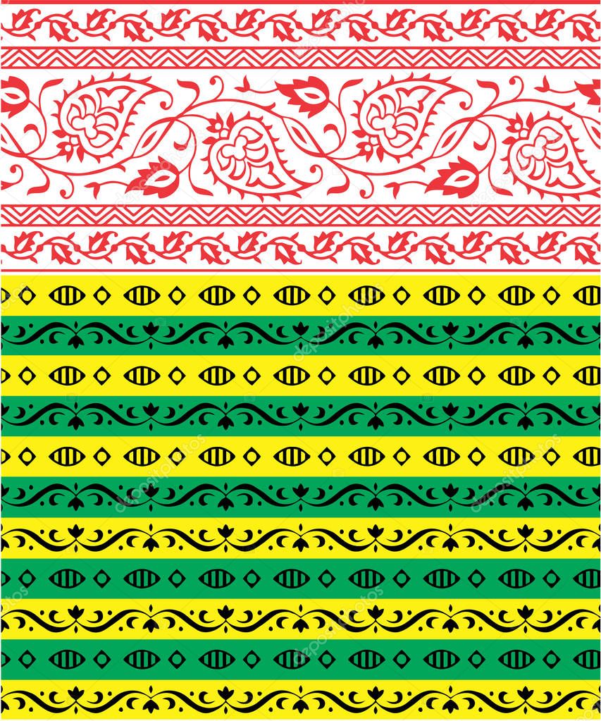 Seamless paisley border 