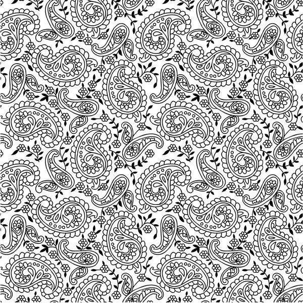 페이즐리 와화 꽃이 들어 있는 무미건조 한 무늬 — 스톡 벡터