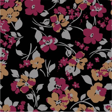 soyut çiçek deseni